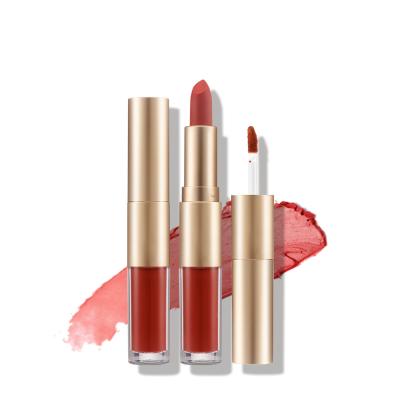 China Custom Cosmetic Makeup Waterproof 2 in 1 Tint and Non-Toxic Waterproof Silky Matte Lipstick Lipstick for sale