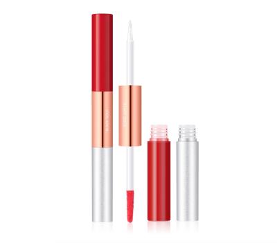 China Hot Wholesale Custom Waterproof Makeup Double Ended Matte Lip Gloss Long Lasting Highlighting Bar for sale