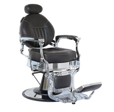 China Modern Barber Chair For Sale Antique Packaging Barber Chair Golden Hot Selling Barber Chairs Gold Leather Wooden Heavy Hydraulic Salon for sale