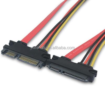 China 22pin power supplier sata cable male to female with low price, sata to sata adapter for sale