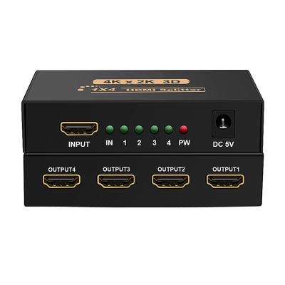 China 4k*2k factory 1080p hdmi splitter 1 into 2 4k 1x4 hdmi splitter 1 into 4 for hdmi add-on 4k 60hz for sale