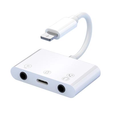 China Mobile Phone For Apple Lightning To 3.5mm Jack Mister Earphone 3 In 1 Audio Adapter For iPhone for sale