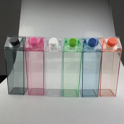 China Square Viable 1000ml Juice Milk Carton Water Bottle Clear Transparent Plastic for sale