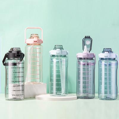 China Large Capacity 2000ml Sustainable Outdoor Clear Drinking Plastic Water Bottle for sale