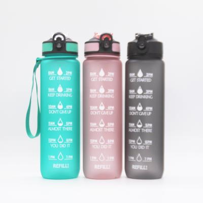 China Matte Sport Water Bottles With Logo Outdoor 1L Tour Viable Custom Pack Bulk Outdoor Lid for sale