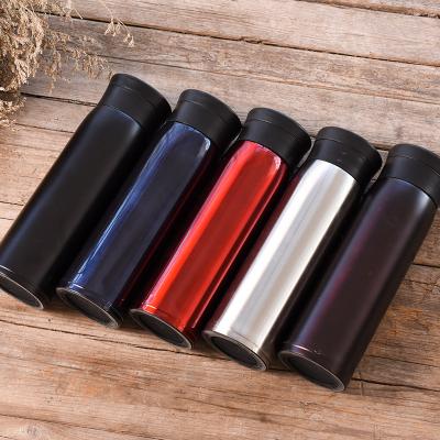 China Durable High Quality Stainless Steel Black 550ml Wide Mouth Vacuum Flasks Water Bottle for sale