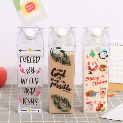 China Fashion Student Sustainable Popular Outdoor Clear Plastic Milk Cardboard Water Bottle for sale