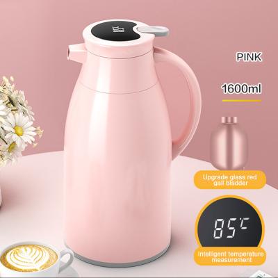 China Sustainable Insulated Vacuum Flask 1500ml Handle Stainless Steel Coffee Thermo Pot Smart Tea Kettle for sale