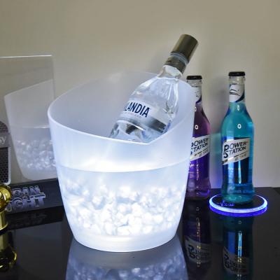 China Viable Promotional Ktv Wedding Bar Cooling Beer Wine Plastic Ice Bucket For Party for sale