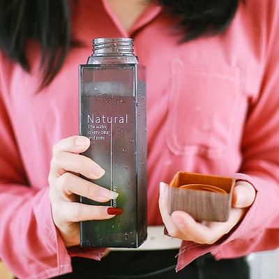 China Sustainable Contemporary Durable 500ml Square Lid Sports Plastic Water Bottle For Sale for sale