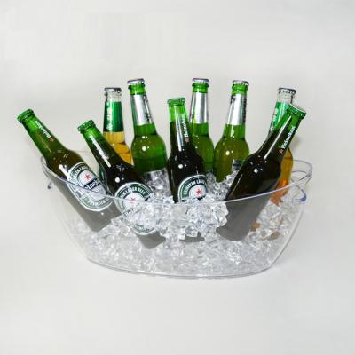 China Sustainable Table White Transparent Stand Champagne Wine Ice Bucket For Restaurants for sale