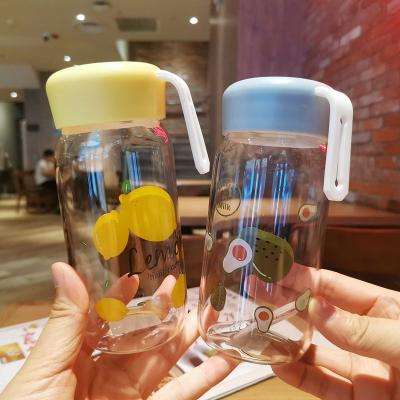 China Sustainable Logo Children Printing Clear Wide Custom Mouth Drinks Plastic Water Bottle With Strap for sale