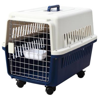 China Airline Approved Breathable Travel Dogs Cats Pet Carrier Sustainable Cage With Wheels for sale