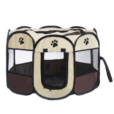 China Mesh Portable Foldable Cat House Designer Pet Dog Carrier Viable Outdoor Cage for sale