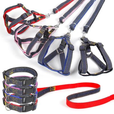 China Durable Durable Strong Soft Handle Dog Harness Nylon Pet Collar And Leashes for sale