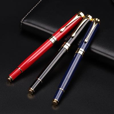 China Logo Metal Promotional Custom Unique Black Normal 0.5 Mm Liquid Ink Gel Pens for sale