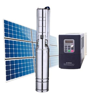 China ACDC Solar Three Phase Submersible Charging Water System 300m Agriculture and Irrigation Well Pump Solar Pump 380v for sale