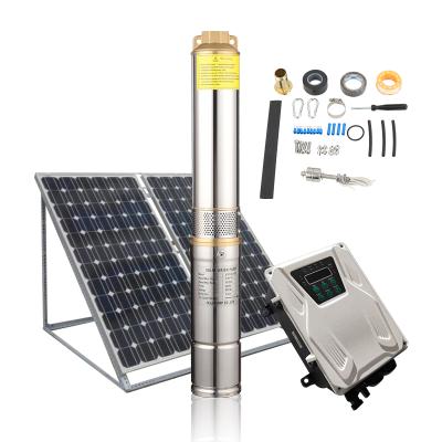 China 72v DC System Solar Submersible Pump 1.5hp Borehole Irrigation And Agriculture Solar Pump Solar Power Water Pakistan Multistage Submerged Pump Price for sale