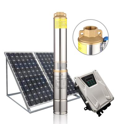 China Solar Irrigation and Agriculture Water Pump for Drip Irrigation Solar Motor p 1hp Solar Submersible Water Pump with All Set Solar Panel Pump for sale