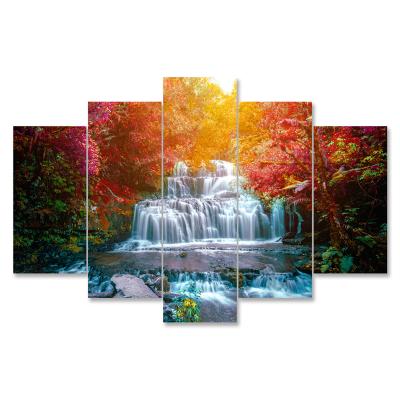 China New Latest Classic/Postmodern Products Wall Art Oil Canvas Seascape Paintings Waterfall 3d Print Painting Size 65x50cm for sale