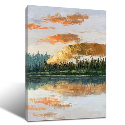 China Nternational Organization for Forest Wall Art Canvas Standardization and Fashion Free Sample Autumn Woods Handmade PRODUCTS Wall Decor Living Room Arts Landscape Paintings for sale