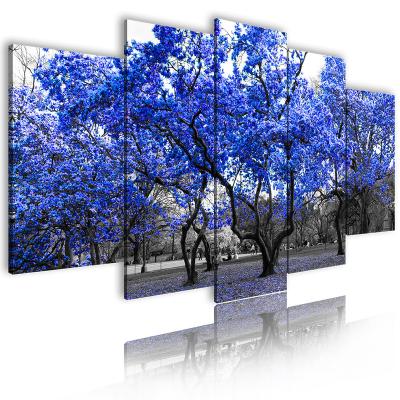 China Custom Decorative Waterfall Landscape Canvas Panel Decoration Living Room High Resolution Printing Painting Home Picture Prints 5 Pieces Wall Art for sale