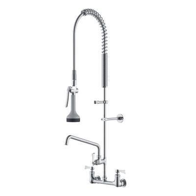 China Modern Wall Mounted Pre Rinse High Pressure Water Faucet With Spring In Kitchen Sink Faucets for sale