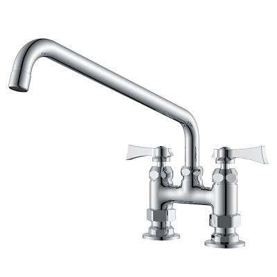 China 4 Inch Center Modern Deck Mounted Galley Faucet With 6 8 10 12 Inch Swing Spout for sale