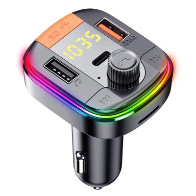 China Multifunctional Bluetooth fm transmitter Hg car bluetooth MP3 player with colorful lights support U disk TF card for BMW for sale