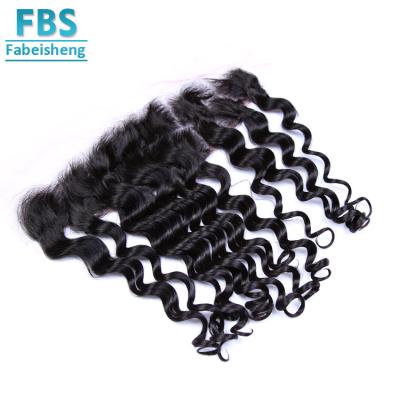 China Hot Selling Raw Bundles And Loose Wave Mink Brazilian Hair 13*4 Sheer Transparent Lace Headbands for sale