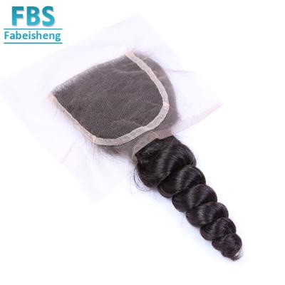 China Loose Loop China Supplier Cuticle Aligned Hair , Ali Express Brazilian Hair Closure for sale