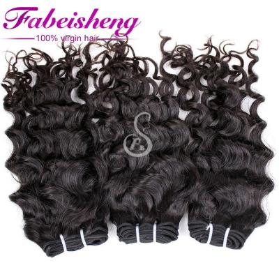 China 100% Extension, French Curl/Italian Wave Hair Weave, Remy Human Hair Weft Single Italian Wave Remy Human Hair Weave for sale