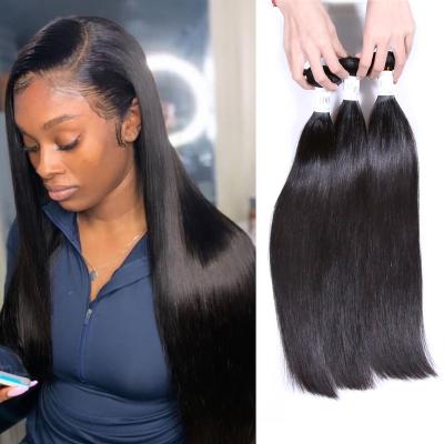 China Silky Straight Wave 12A Grade Raw Virgin Unprocessed Straight Hair Bundle Mink Indian Human Hair 100% for sale