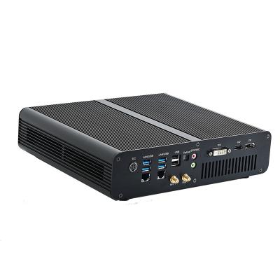 China No fan i7 DDR4 mini gaming computer HD dvi three DP display Win7/10 Linux Cheap Desktop PC for sale