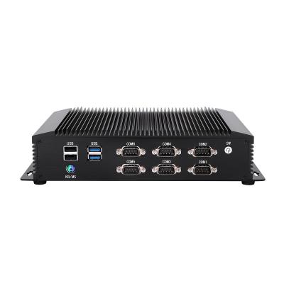 China The Wake-on-LAN I7 I7-4500u high-end industrial watchdog.PXE boot PC. Fanless Embedded 4k Barebone Computer Assistant System Double Display 2LAN 6COM RS232 RS485 for sale