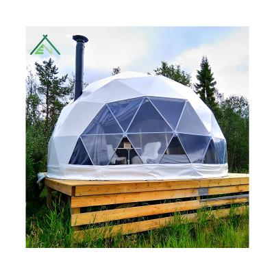 China Camouflage/Field Game outdoor heavy duty luxurious geodesic 10m garden igloo aluminum crossover hot tub enclosure dome tent solar fan for sale