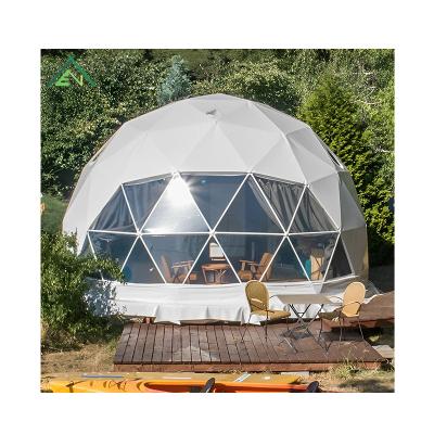 China Camouflage/Field Game white clear half dome storage tent 20ft 40ft 70ft fabric container tent shelter dome with stove jack with pool outdoor for sale