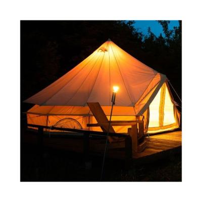 China Camouflage/Field Game Custom Luxury Camping Tent Wall Mount Yurt Family Tent Camping Outdoor Cotton Canvas Bell Tent for sale