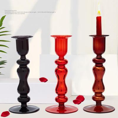 China Home Decoration Glass Vase Candle Holders Decor Candlestick Wedding Home Decoration for sale