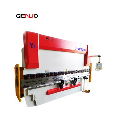 China Building Material Stores GENUO Brand CNC Bending Machine Hydraulic Press Cut-Off with ESTUN E21 Controller for sale