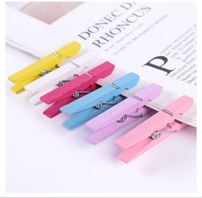 China 100PCS Tools 2.5x0.3cm Natural Decorative Photos Papers Mini Wooden Clips For Clothespins for sale