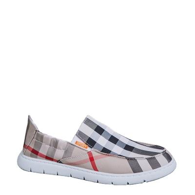 China Light weight a lazy men's motor plaid shoes old Beijing cloth foot men's shoes feet shoes for sale