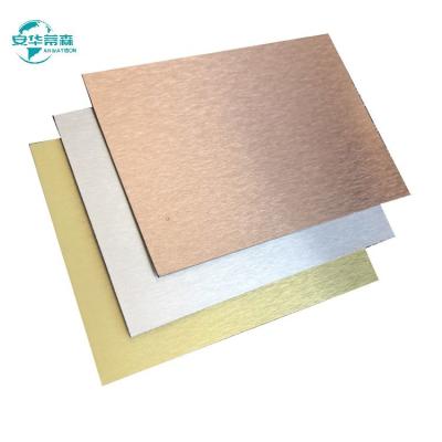 China 2mm/3mm/4mm/5mm/6mm Sandwich Brushed Aluminum Composite Panel Weather Resistant for sale