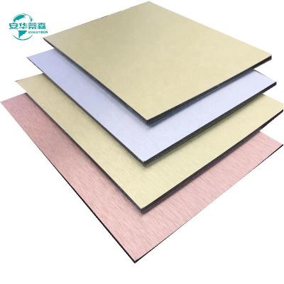 China Moderna fachada de painel composto de alumínio escovado de 2440 mm com 1220 mm à venda