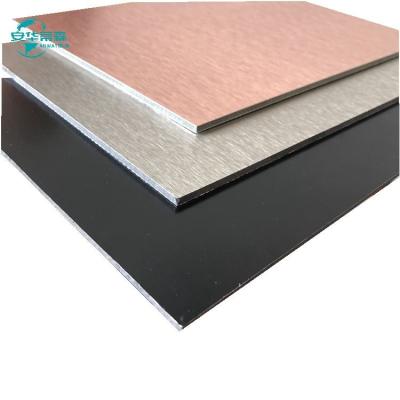 China Brushed Aluminum Composite Panel 1220mm X 2440mm In Various ISO9001 Certified for sale