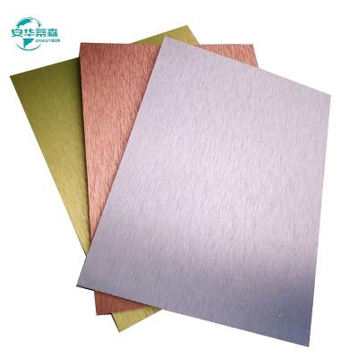 China 2mm/3mm/4mm/5mm/6mm Thickness Brushed Aluminium Composite Panel 1220mm Width 2440mm Length for sale