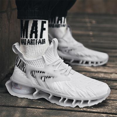 China 2022 New Style Flight Woven Mesh Breathable Men's Running Shoes Popcorn Sneakers Cushioning for sale