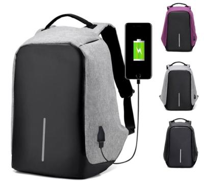 China Business Oxford Laptop Backpack with USB Charging Port Fits 15.6 inch Laptop,   Gray outdoor traveling Laptop Backpack for sale