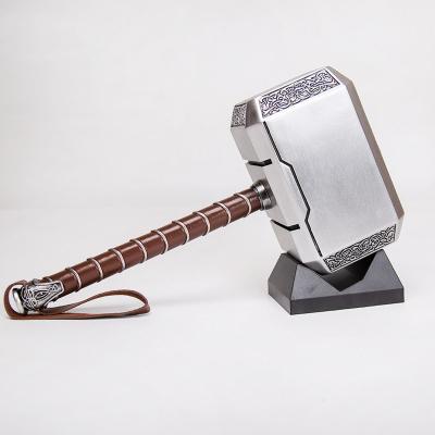 China America Marvel Prop Metal  Mjolnir 1: 1 resin (fiberglass) manufacturing resin crafts 44CM gift black base Movie prop for sale