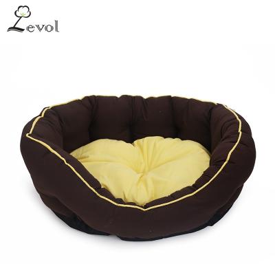 China Durable Round Shape Classic Features Comfortable Raised Sides Pet Bed For Dog for sale